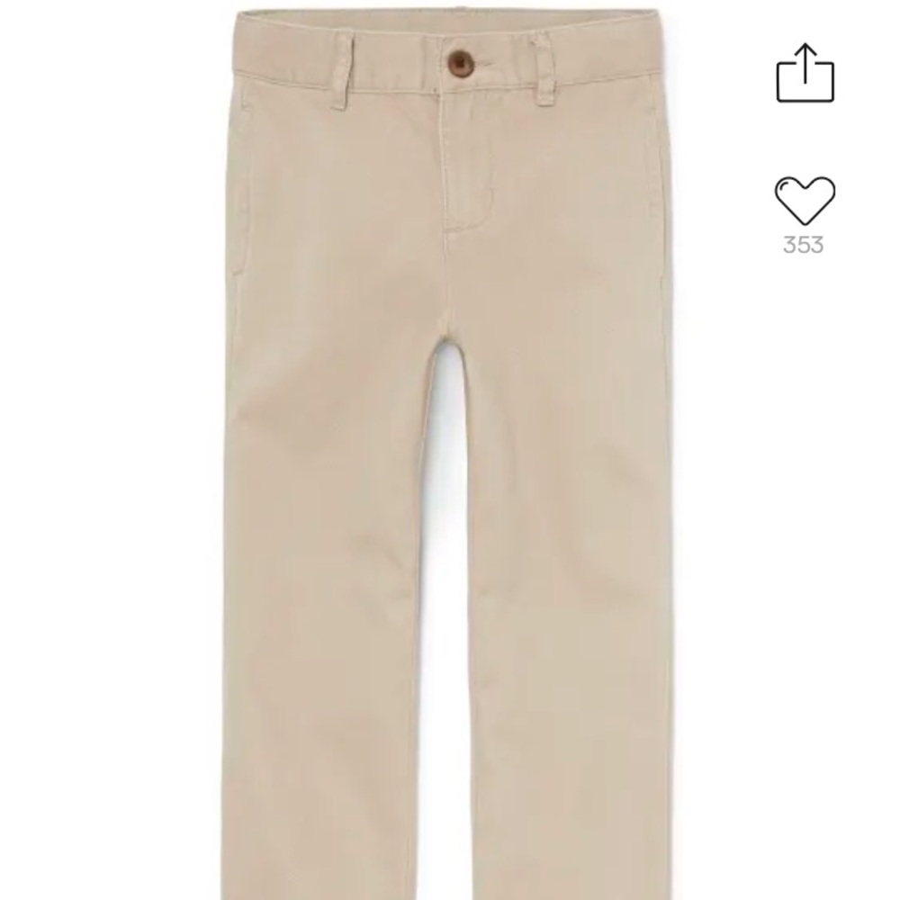 Children’s Place Boys Uniform Stretch Chino Pants - Sandwash